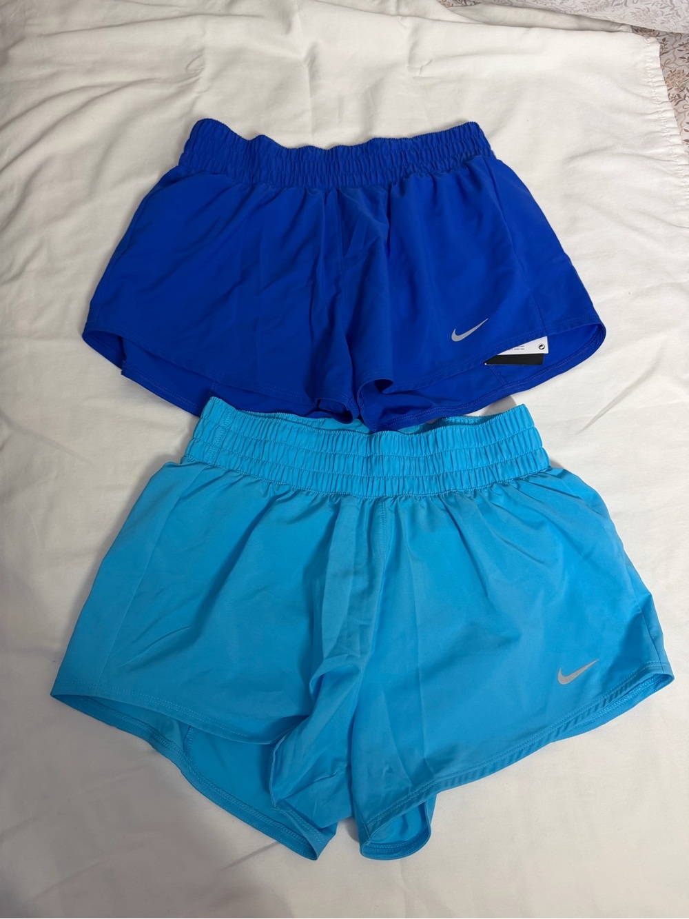 Nike Women’s Royal and Aqua Athletic Running Shorts